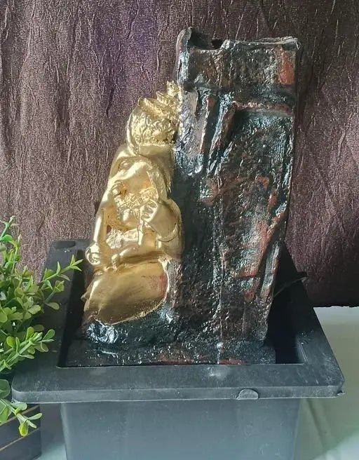 Ganesh water fountain Decorative Showpiece for home and office.