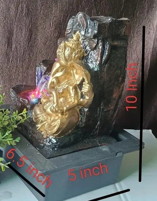 Ganesh water fountain Decorative Showpiece for home and office.